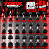 York Barbell Pro-Hex Dumbbells - Singles