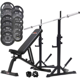 York Barbell C19S Olympic Squat Stands Bundle