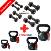 York Barbell Neo Hex & Vinyl Kettlebell Starter Pack Bundle
