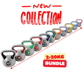 York Fitness 2-20kg Vinyl Kettlebells Bundle