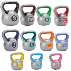 York Fitness 2-20kg Vinyl Kettlebells Bundle