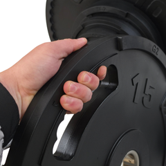 York Barbell G2 Rubber Olympic Weight Plates - Singles - Matte Black