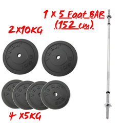 York Fitness B501 Folding Barbell Bench Bundle Set