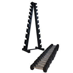 York Barbell 1kg-10kg Pro Hex Dumbbells & A Rack Set - (20 Dumbbells)