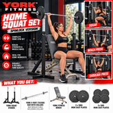 York Fitness Home Squat Set - Spinlock version