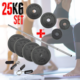 York Barbell 25kg Studio Ultra Light Chrome Aerobic Barbell Bundle