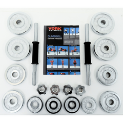 York Fitness 20 KG Chrome Dumbbell Set ( 2 X 10KG)