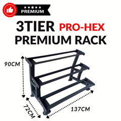 York Barbell Premium 720KG PRO Hex Dumbbell & Rack Bundle Set