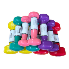 York Fitness Vinyl Dipped Dumbbells 15kg Set Bundle