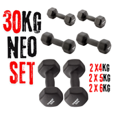 York Barbell 30kg Neo Hex Dumbbells Bundle set