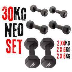 York Barbell 30kg Neo Hex Dumbbells Bundle set