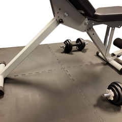 York Fitness Ultimate 13 in 1 Starter bench / Dumbbells/ Floor Mats Bundle