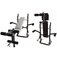 York Fitness B501 Folding Barbell Bench Bundle Set