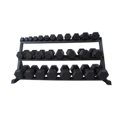 York Barbell 525KG Hex Dumbbell & Rack Bundle Set
