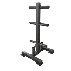 York Barbell Olympic Plate Tree Rack with 2 Olympic Bar Holders
