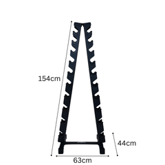 York Barbell 1kg-10kg Pro Hex Dumbbells & A Rack Set - (20 Dumbbells)