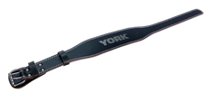 YORK Black Split Leather Belt / Double Stitched - York Fitness