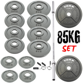 York Barbell 85KG Olympic Set Bundle