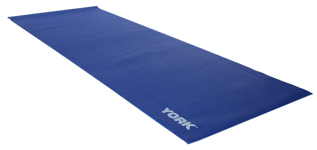 York PVC Yoga Mats with Carrying Strap (Blue) and (Black) - BLUE