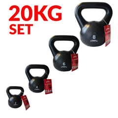 York Barbell Vinyl 20KG Kettlebell Bundle