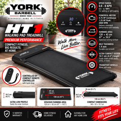 York Barbell HT1 Walking Pad Treadmill
