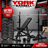 York Barbell C19S Olympic Squat Stands Bundle