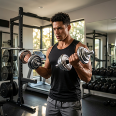 York Fitness 20 KG Chrome Dumbbell Set ( 2 X 10KG)