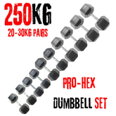 York Barbell PRO Hex Dumbbells Beast Bundle 250Kg set