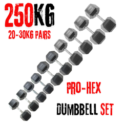 York Barbell PRO Hex Dumbbells Beast Bundle 250Kg set