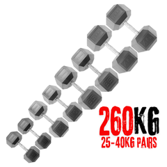 York Barbell PRO-Hex Dumbbells Bundle 260Kg set