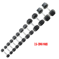 York Barbell PRO-Hex Dumbbells Bundle 120Kg + RACK