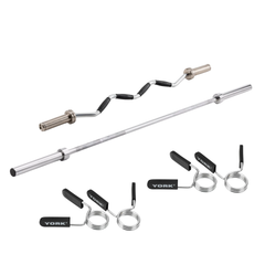 York Barbell Olympic Plate Tree Rack Bundle - Complete Package