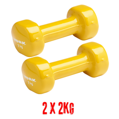 York Fitness 2x2kg Vinyl Dipped Dumbbells (Fitbells)