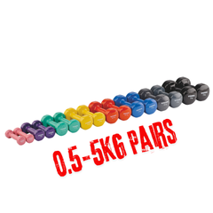 York Fitness Vinyl Dipped Dumbbells 39kg (Fitbells) Set Bundle