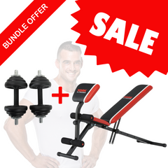 York Fitness Warrior 2in1 Ultimate starter Bench +20kg Dumbbells Bundle
