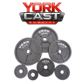 York Barbell Olympic 2" Hammertone Cast Iron Weight Plates - Singles
