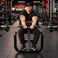 York Barbell C19CB Adjustable Seated 50kg Curl Bench Set Bundle