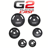 York Barbell G2 2" Cast Iron Olympic Weight Plates