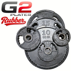 York Barbell G2 Rubber Olympic Weight Plates - Singles