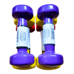 York Fitness Vinyl Dipped Dumbbells 17kg Set Bundle