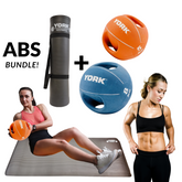 York Barbell ABS core bundle Set - Dual grip medicine balls + Mat