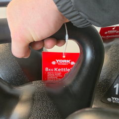 York Barbell Vinyl Kettlebell Black-Singles