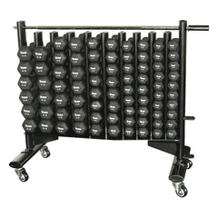 York Barbell Mobile Neo Hex / Fitbell Rack with Wheels, York Fitness