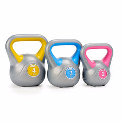 York Fitness Vinyl Kettlebell Set | 2 KG, 3 KG, 4 KG, York Fitness