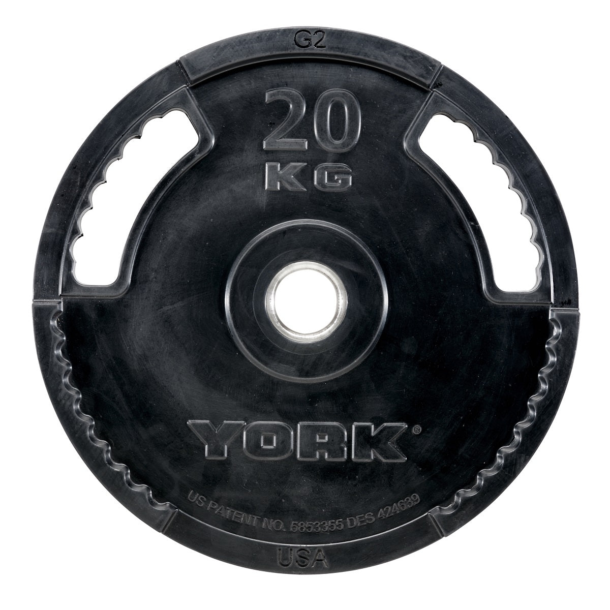 York Barbell G2 Rubber Thin Line Olympic Weight Plates, York Fitness