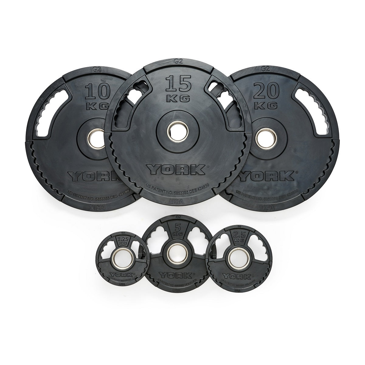 G2 Rubber Thin Line Olympic Weight Plates | Olympic Gym Equipment