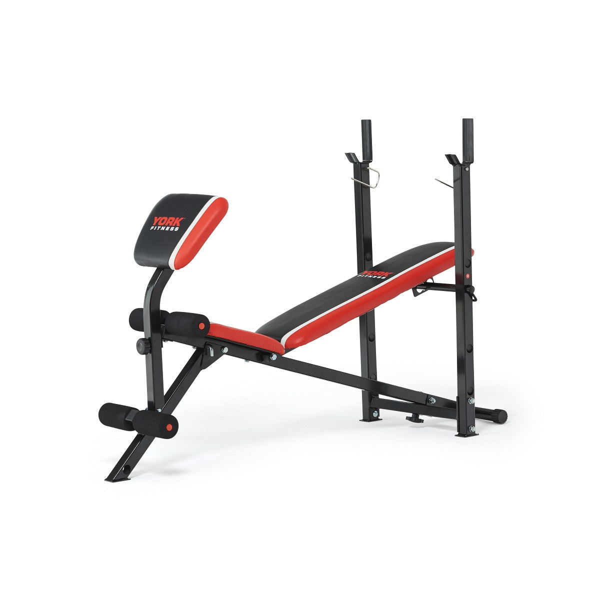 York Fitness Warrior 2 in 1 Folding Barbell & Ab Bench with Curl, York Fitness