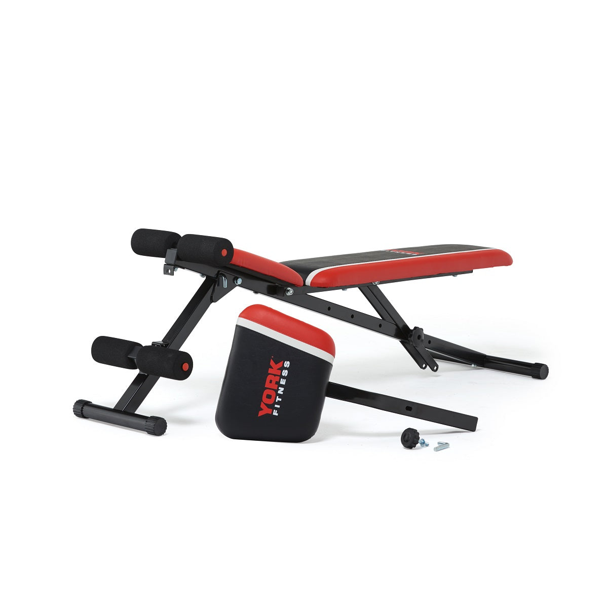York Warrior 2 in 1 Dumbbell & Ab Bench with Curl, York Fitness