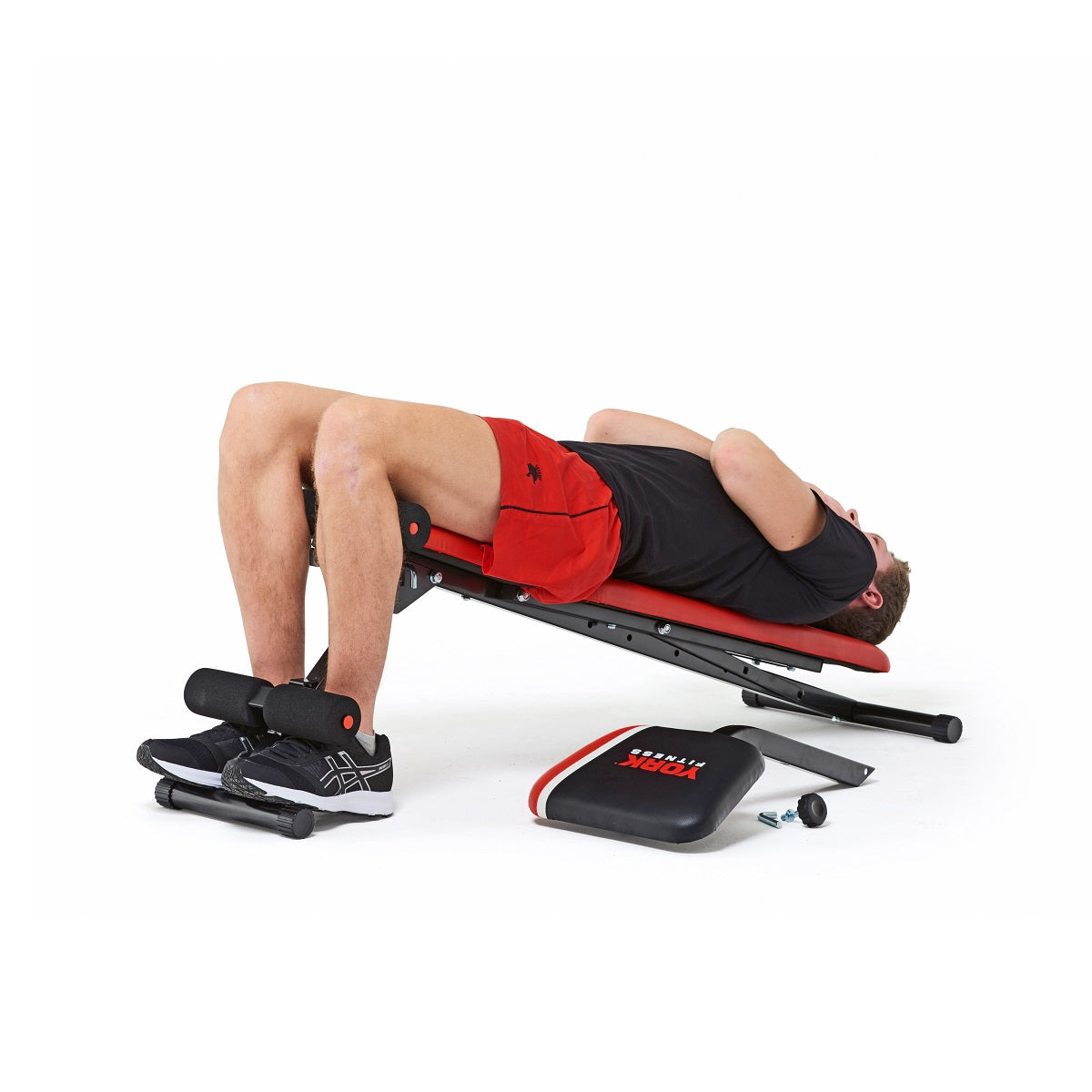 York Warrior 2 in 1 Dumbbell & Ab Bench with Curl, York Fitness