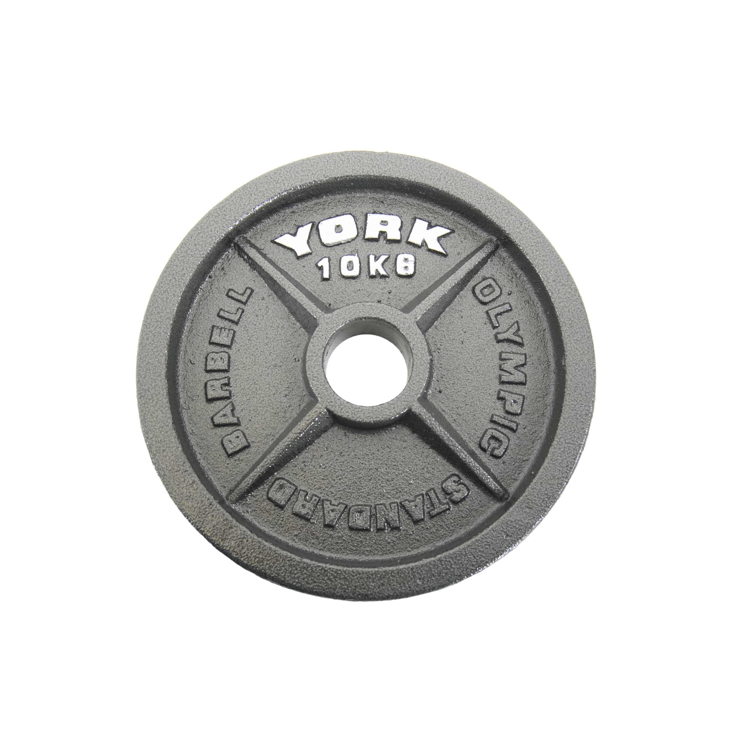 York Barbell Olympic 2" Hammertone Cast Iron Weight Plates